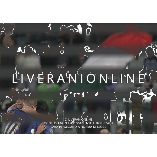 Italia - Ucraina Qualificazioni europei 2008 - Roma 07/10/2006 nella foto esultanza dopo il gol di luca toni ph andry/ag. aldo liverani