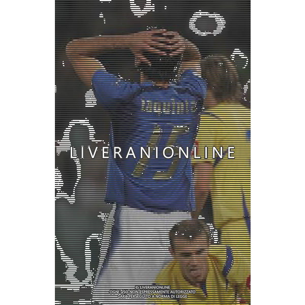 Italia - Ucraina Qualificazioni europei 2008 - Roma 07/10/2006 nella foto la delusione di vincenzo iaquinta ph andry/ag. aldo liverani
