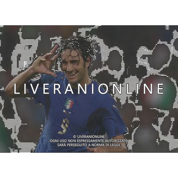 Roma - 07 / 10 / 2006 - Stadio \'Olimpico\' - Qualificazioni EURO 2008 - Italia Vs Ucraina (2-0) - NELLA FOTO Toni esulta dopo il gol FOTO CORRADETTI-AGENZIA ALDO LIVERANI