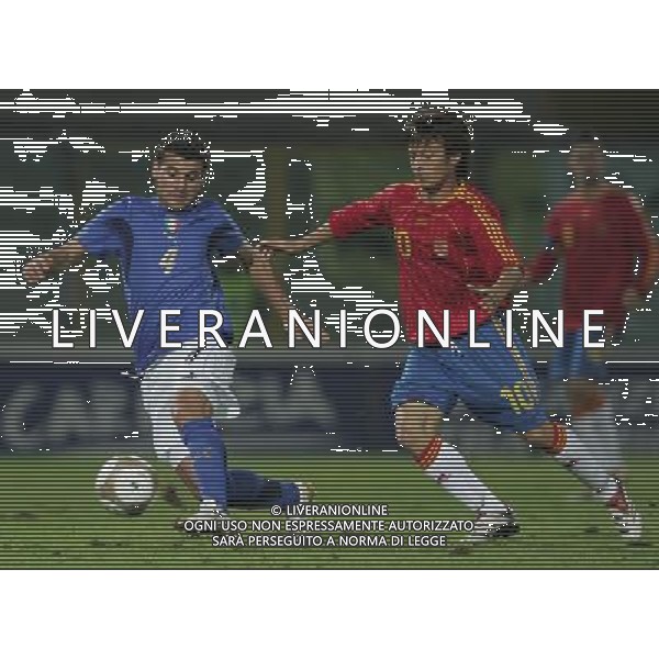 Modena 6 ottobre 2006 Italia - Spagna Under 21 play off gara di andata Campionato Europeo nella foto: Nocerino e Silva foto Andry / Ag. Aldo Liverani