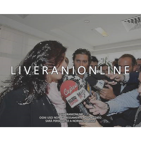 Roma - 13 / 10 / 2006 - Hotel Hilton Rome Airport - Consiglio di Lega Calcio - nella foto: Rosella Sensi vicepresidente vicaria di Lega con i giornalisti ph corradetti/ag. aldo liverani 