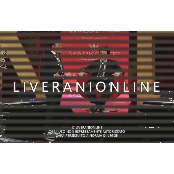 MILANO 18/10/2006 STUDI TELEVISIVI LA 7 MARKETTE NELLA FOTO PIERO CHIAMBRETTI ED URBANO CAIRO FOTO ROMANO/AG ALDO LIVERANI