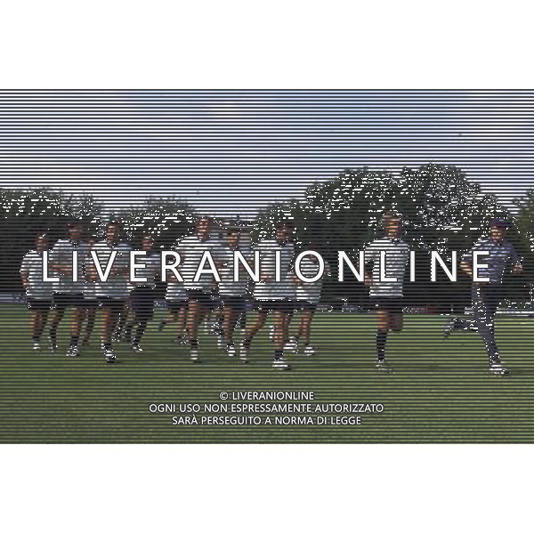 Coverciano (Fi) 02/09/2003 Conferenza Stampa e Allenamento della Nazionale Italiana di calcio Nella foto: Il gruppo in corsa* Ph Gianni Nucci/Aldo Liverani