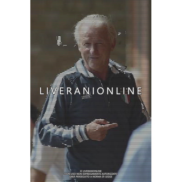 Coverciano (Fi) 02/09/2003 Conferenza Stampa e Allenamento della Nazionale Italiana di calcio Nella foto: Trapattoni Giovanni* Ph Gianni Nucci/Aldo Liverani