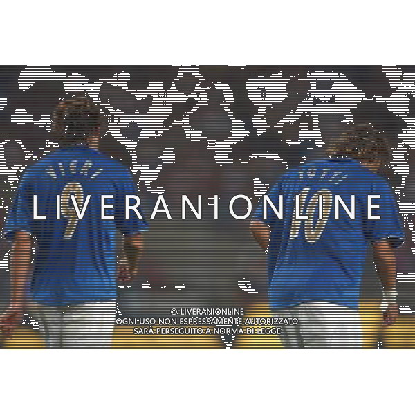 Nazionale italiana calcio 2003/04 nella foto Vieri e Totti foto Marco Luzzani/Ag Aldo Liverani s.a.s.
