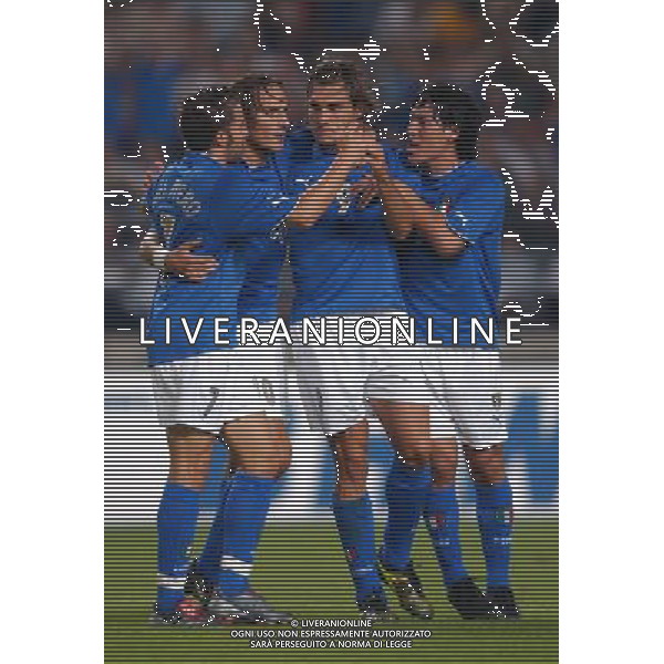 Nazionale italiana calcio 2003/04 nella foto Del Piero, Totti, Vieri, Camoranesi foto Marco Luzzani/Ag Aldo Liverani s.a.s.