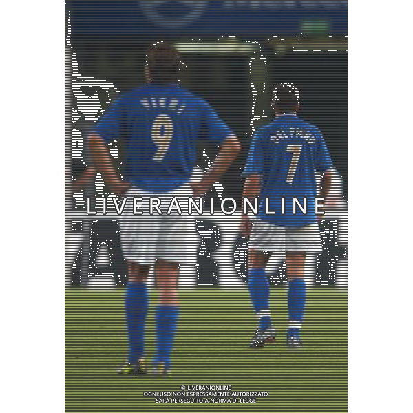Nazionale italiana calcio 2003/04 nella foto Del Piero e Vieri foto Marco Luzzani/Ag Aldo Liverani s.a.s.