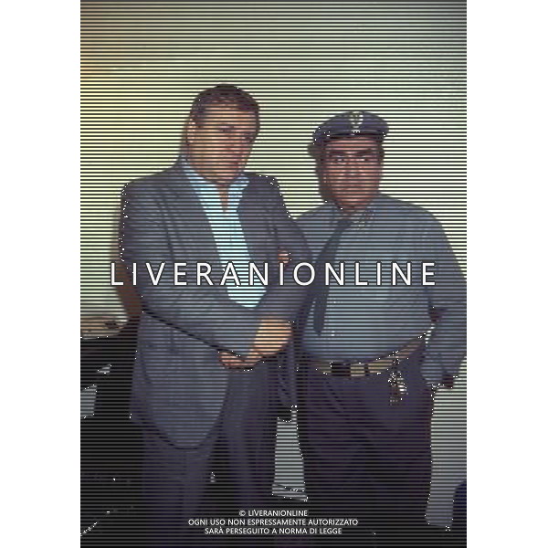 Mario Merola cantante-attore napoletano con Salvatore Iacono ph archivio giovanni liverani/agenzia aldo liverani