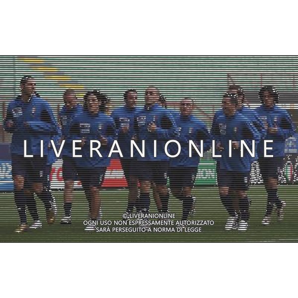 Milano 13/11/2006 stadio G. Meazza raduno nazionale italiana gioco calcio nella foto gruppo ph andry/ag aldo liverani s.a.s.