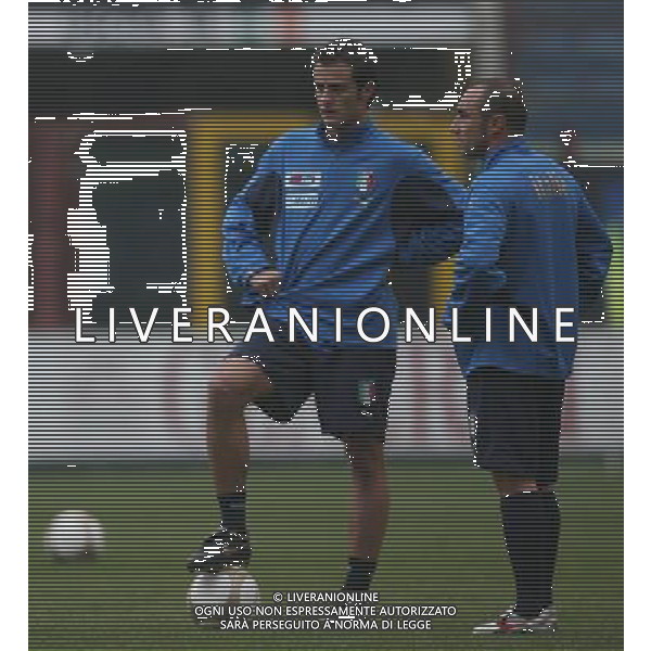 Milano 13/11/2006 stadio G. Meazza raduno nazionale italiana gioco calcio nella foto gilardino e brocchi ph andry/ag aldo liverani s.a.s.
