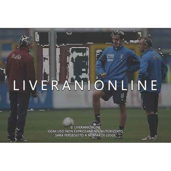 Milano 13/11/2006 stadio G. Meazza raduno nazionale italiana gioco calcio nella foto donadoni, gilardino e brocchi ph andry/ag aldo liverani s.a.s.