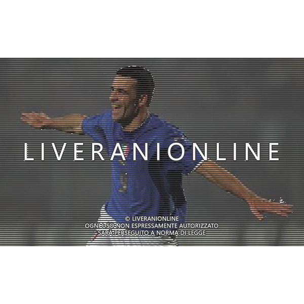 BERGAMO 15/11/2006 AMICHEVOLE ITALIA-TURCHIA NELLA FOTO ESULTANZA ANTONIO DI NATALE FOTO ANDRY-ALDO LIVERANI