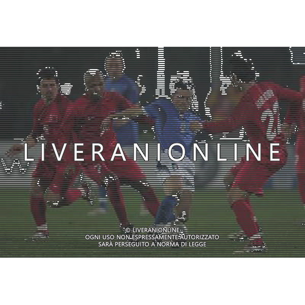 Bergamo 15 novembre 2006 Italia-Turchia amichevole nella foto: Di Natale Antonio e Mehmet Aurelio foto Andry / Ag. Aldo Liverani