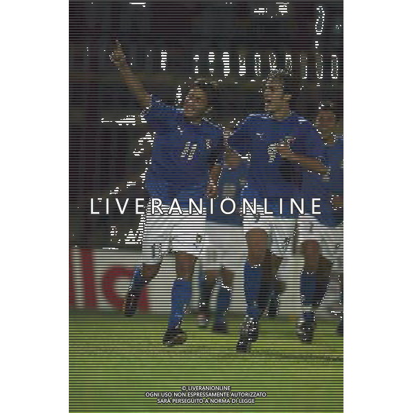 PAVIA 05/09/2003 ITALIA-GALLES UNDER 21 NELLA FOTO ESULTANZA SCULLI E GILARDINO* FOTO BAGNAI/AGENZIA ALDO LIVERANI