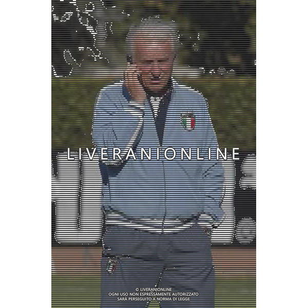 Coverciano (Fi) 02/09/2003 Partita di allenamento della Nazionale di calcio Nella foto: Trapattoni Giovanni. Ph Gianni Nucci/Aldo Liverani