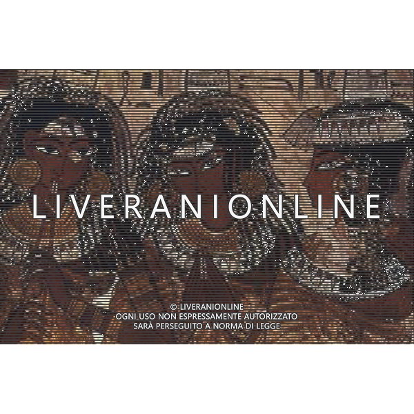 EGITTO ARCHIVIO ALDO LIVERANI NELLA FOTO EGITTO- PITTURA MURALE SULLA TOMBA DI NEMABONE AGENZIA ALDOL IVERANI