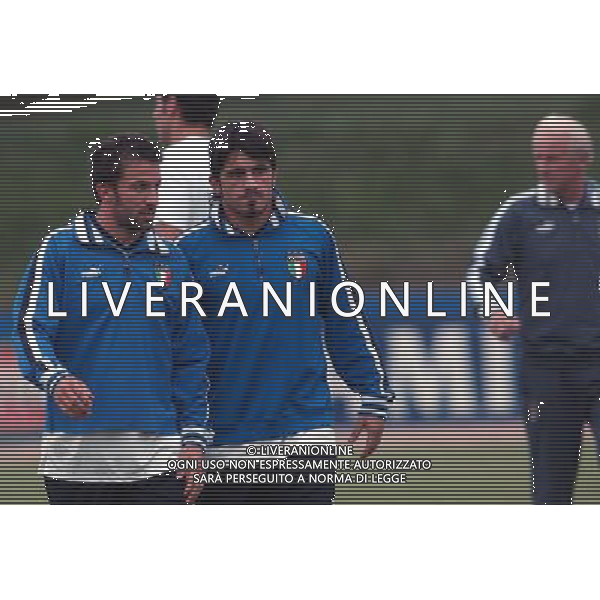 Appiano Gentile (CO) Pinetina 05/09/2003 Allenamento Nazionale Italiana nella foto Del piero e Gattuso foto marco luzzani/ag aldo liverani s.a.s.