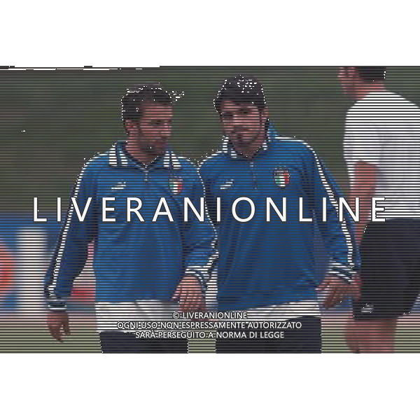 Appiano Gentile (CO) Pinetina 05/09/2003 Allenamento Nazionale Italiana nella foto Del piero e Gattuso foto marco luzzani/ag aldo liverani s.a.s.