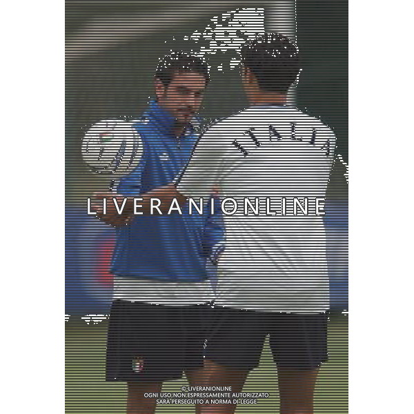 Appiano Gentile (CO) Pinetina 05/09/2003 Allenamento Nazionale Italiana nella foto Fiore Stefano e Corradi Bernardo foto marco luzzani/ag aldo liverani s.a.s.
