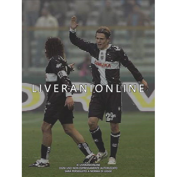 Parma - Napoli coppa italia tim cup 06/12/2006 nella foto esultanza il gol di Zlatko Dedic ph luzzani/ag. aldo liverani