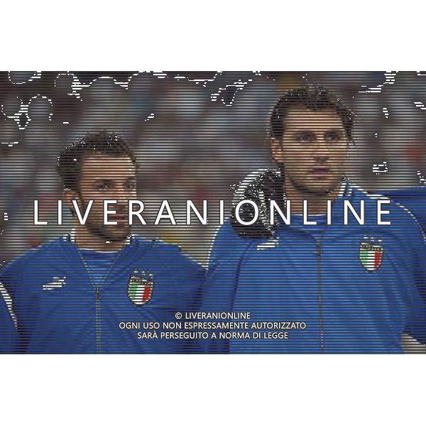 MILANO STADIO MEAZZA DI SAN SIRO 06/09/2003 ITALIA-GALLES QUALIFICAZIONI EURO 2004 NELLA FOTO ALESSANDRO DEL PIERO E VIERI CHRISTIAN* FOTO ALDO LIVERANI