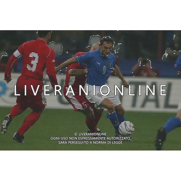 MILANO STADIO MEAZZA DI SAN SIRO 06/09/2003 ITALIA-GALLES QUALIFICAZIONI EURO 2004 NELLA FOTO VIERI CHRISTIAN* FOTO ALDO LIVERANI