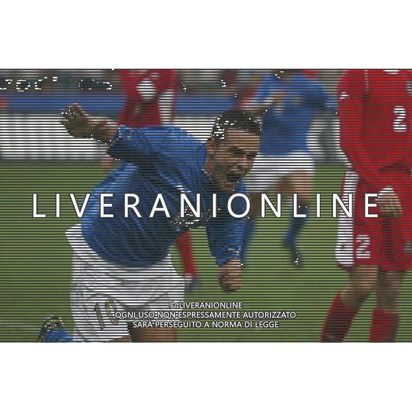 MILANO STADIO MEAZZA DI SAN SIRO 06/09/2003 ITALIA-GALLES QUALIFICAZIONI EURO 2004 NELLA FOTO FILIPPO INZAGHI ESULTANTE* FOTO ALDO LIVERANI