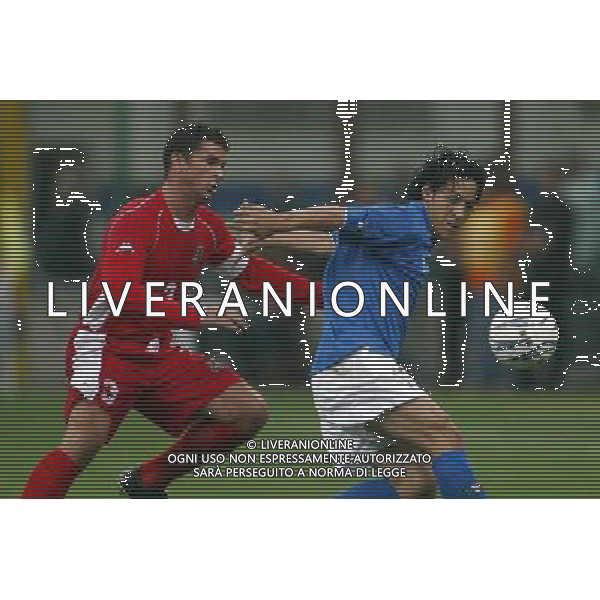 MILANO STADIO MEAZZA DI SAN SIRO 06/09/2003 ITALIA-GALLES QUALIFICAZIONI EURO 2004 NELLA FOTO MAURO CAMORANESI E SPEED* FOTO ALDO LIVERANI