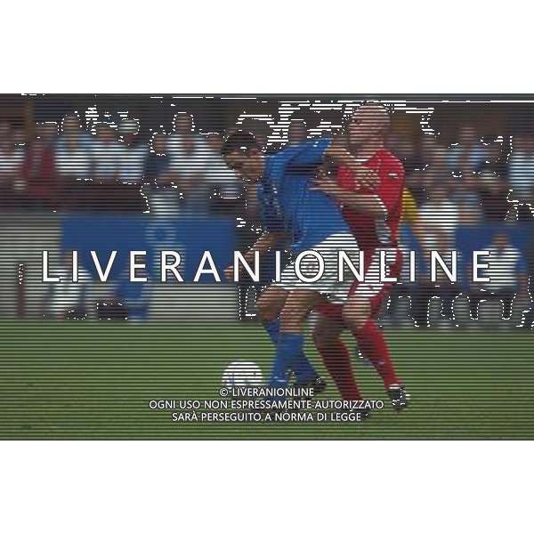 MILANO STADIO MEAZZA DI SAN SIRO 06/09/2003 ITALIA-GALLES QUALIFICAZIONI EURO 2004 NELLA FOTO FILIPPO INZAGHI E PAGE* FOTO ALDO LIVERANI