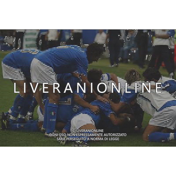 Milano 06/09/2003 Italia-Galles Nella foto: Esultanza dell\'Italia Ph Gianni Nucci/Aldo Liverani