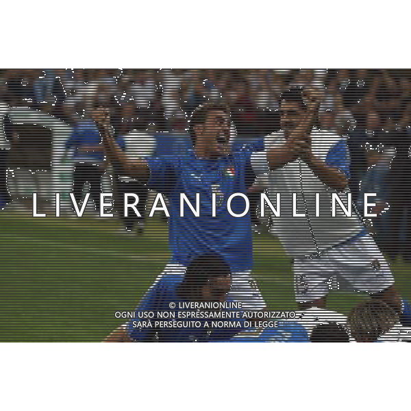 Milano 06/09/2003 Italia-Galles Nella foto: Esultanza dell\'Italia Ph Gianni Nucci/Aldo Liverani