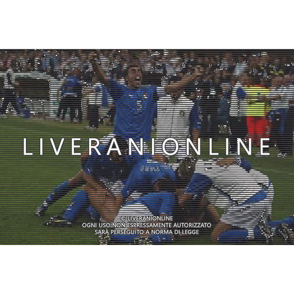 Milano 06/09/2003 Italia-Galles Nella foto: Esultanza dell\'Italia Ph Gianni Nucci/Aldo Liverani