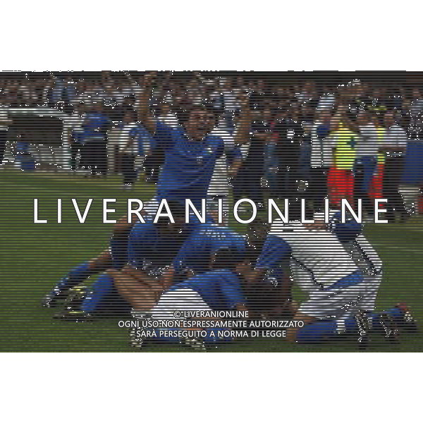 Milano 06/09/2003 Italia-Galles Nella foto: Esultanza dell\'Italia Ph Gianni Nucci/Aldo Liverani