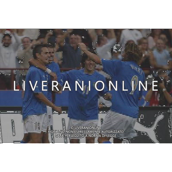 Milano 06/09/2003 Italia-Galles Nella foto: Esultanza dell\'Italia Ph Gianni Nucci/Aldo Liverani