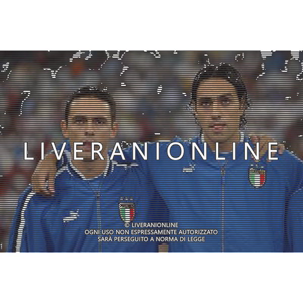 Milano 06/09/2003 Italia-Galles Nella foto: Inzaghi Filippo e Nesta Alessandro Ph Gianni Nucci/Aldo Liverani