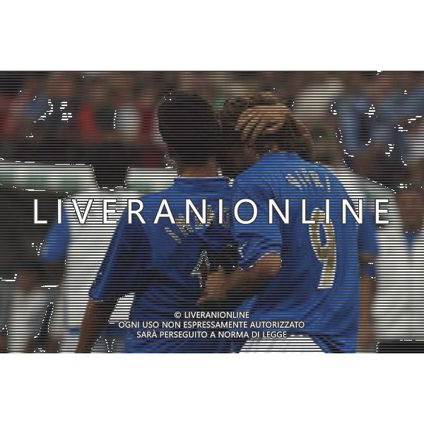 Milano 06/09/2003 Italia-Galles Nella foto: Inzaghi Filippo e Vieri Christian Ph Gianni Nucci/Aldo Liverani