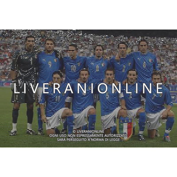 Milano 06/09/2003 Italia-Galles Nella foto: La formazione dell\'Italia Ph Gianni Nucci/Aldo Liverani