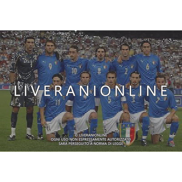 Milano 06/09/2003 Italia-Galles Nella foto: La formazione dell\'Italia Ph Gianni Nucci/Aldo Liverani