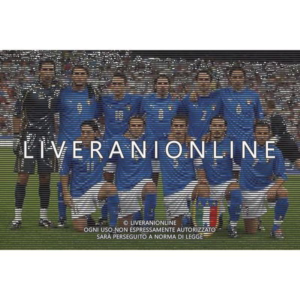 Milano 06/09/2003 Italia-Galles Nella foto: La formazione dell\'Italia Ph Gianni Nucci/Aldo Liverani
