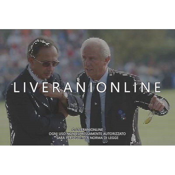 APPIANO GENTILE (CO) 07/06/2003 ALLENAMENTO NAZIONALE ITALIANA CALCIO nella foto TRAPATTONI GIOVANNI E STEFANO BALDUCCI* foto Marco Luzzani/Agenzia Aldo Liverani
