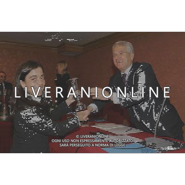 Milano 18 dicembre 2006 Hotel Principe di Savoia Assemblea Lega Calcio e premiazioni trofei 2005/2006 nella foto: sensi rosella e matarrese antonio foto Luzzani / Ag. Aldo Liverani