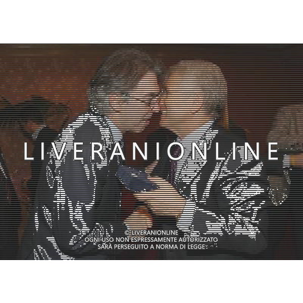 Milano 18 dicembre 2006 Hotel Principe di Savoia Assemblea Lega Calcio e premiazioni trofei 2005/2006 nella foto: matarrese antonio e massimo moratti foto Luzzani / Ag. Aldo Liverani