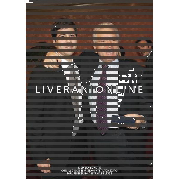 Milano 18 dicembre 2006 Hotel Principe di Savoia Assemblea Lega Calcio e premiazioni trofei 2005/2006 nella foto: matarrese antonio e cassingena foto Luzzani / Ag. Aldo Liverani