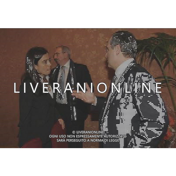 Milano 18 dicembre 2006 Hotel Principe di Savoia Assemblea Lega Calcio e premiazioni trofei 2005/2006 nella foto: lotito claudio e sensi rosella foto Luzzani / Ag. Aldo Liverani