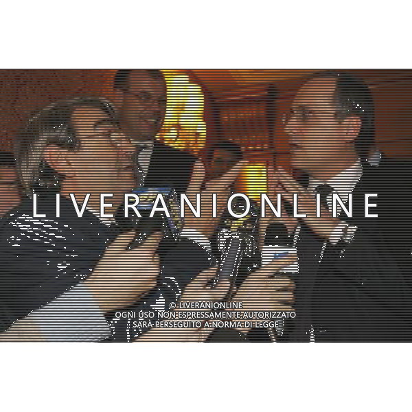 Milano 18 dicembre 2006 Hotel Principe di Savoia Assemblea Lega Calcio e premiazioni trofei 2005/2006 nella foto: lotito claudio e spinelli aldo foto Luzzani / Ag. Aldo Liverani