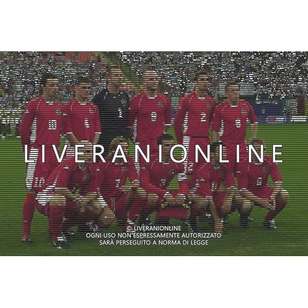 ITALIA-GALLES 06/09/2003 QUALIFICAZIONE EURO 2004 NELLA FOTO FORMAZIONE GALLES FOTO STEFANO RACCAMARI-AGENZIA ALDO LIVERANI