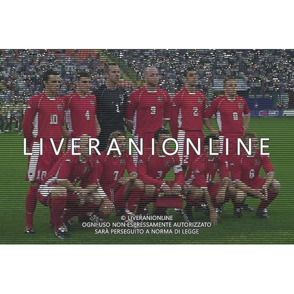 ITALIA-GALLES 06/09/2003 QUALIFICAZIONE EURO 2004 NELLA FOTO FORMAZIONE GALLES FOTO STEFANO RACCAMARI-AGENZIA ALDO LIVERANI
