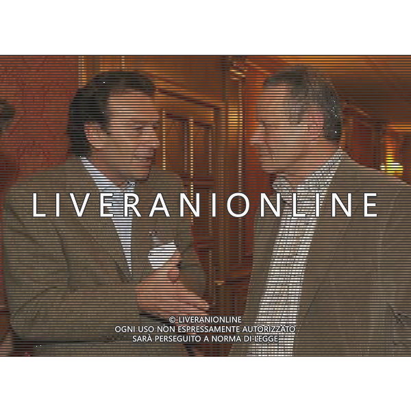 Milano 18/12/2006 consiglio generale lega calcio e premiazione anno sportivo 2005/06 nella foto zamparini maurizio e cellino massimo ph marco luzzani/ag aldo liverani s.a.s.