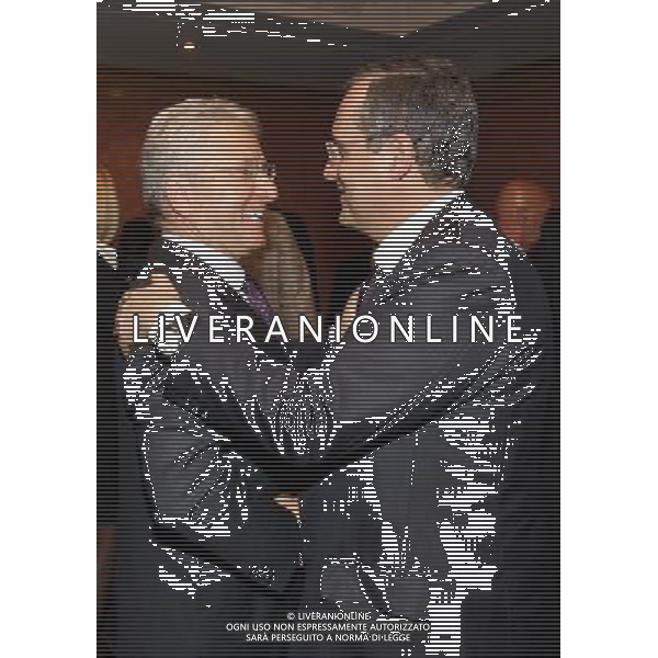 Milano 18/12/2006 consiglio generale lega calcio e premiazione anno sportivo 2005/06 nella foto matarrese antonio e lotito claudio ph marco luzzani/ag aldo liverani s.a.s.