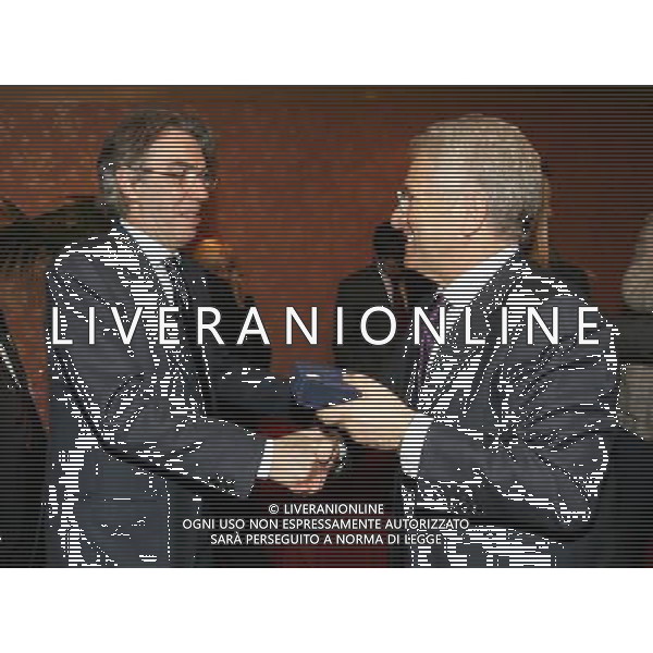 Milano 18/12/2006 consiglio generale lega calcio e premiazione anno sportivo 2005/06 nella foto matarrese antonio e moratti massimo ph marco luzzani/ag aldo liverani s.a.s.